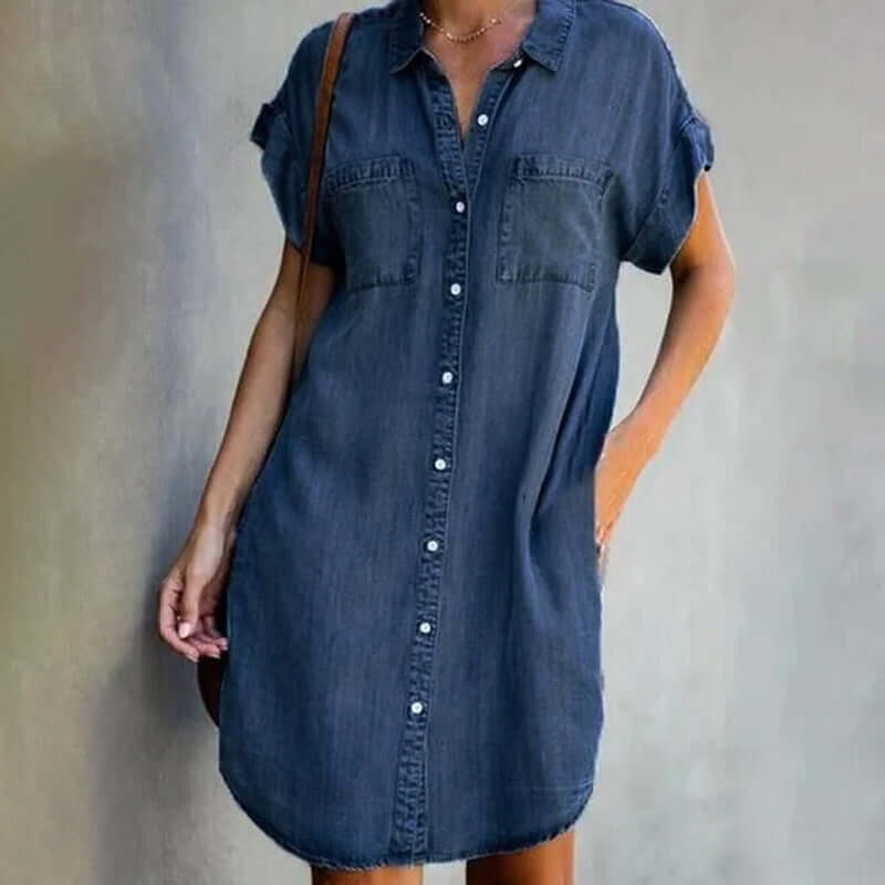 Camilla | Stilig Denim Skjortekjole - Freya Kobenhavn