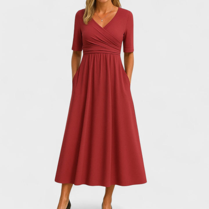 Joanna | Elegant Midi Kjole til Sommeren - Freya Kobenhavn