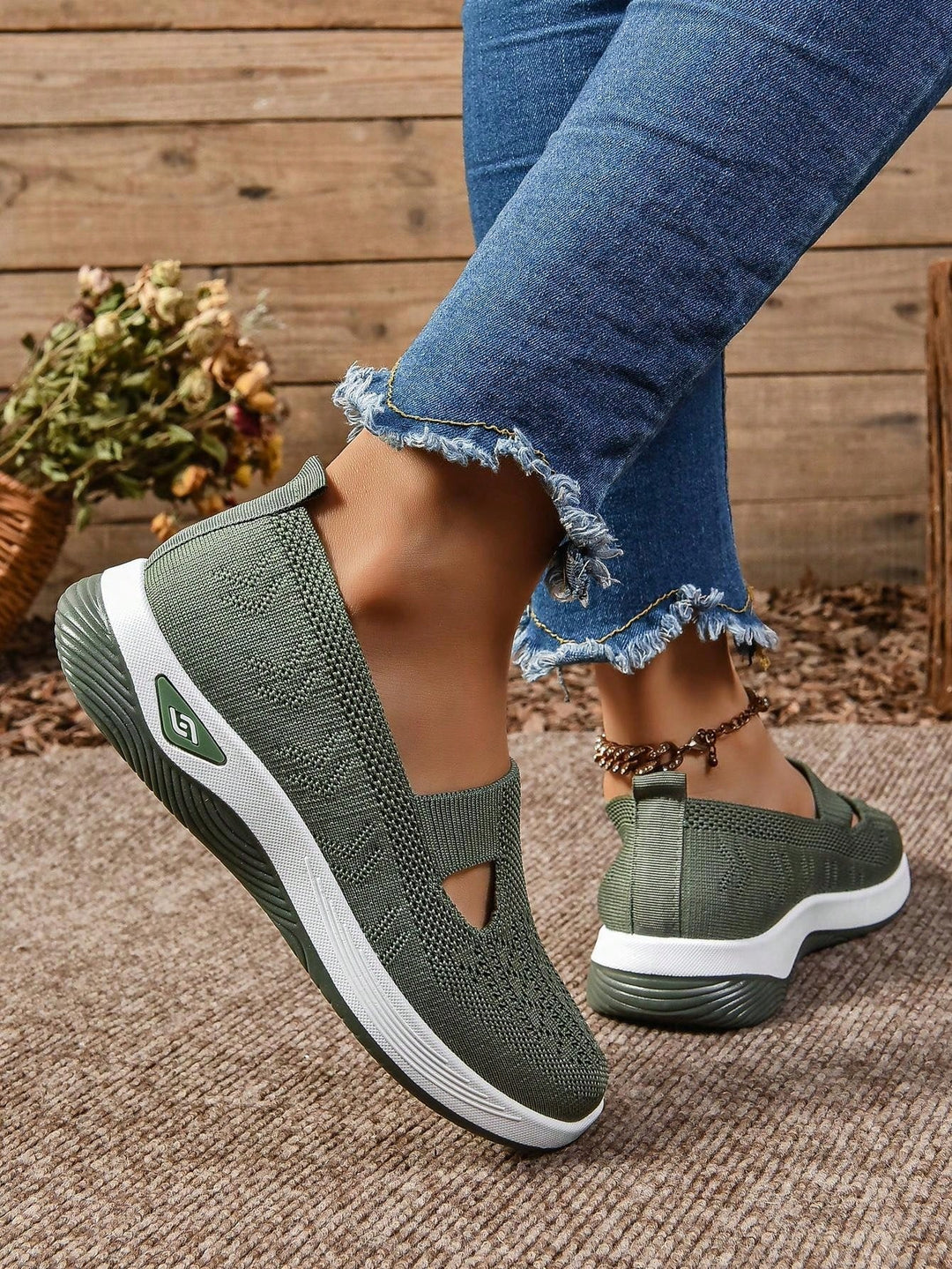 Karina | Dame Slip-On Afslappede Gå Sko