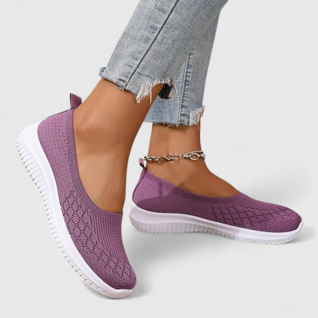 Klara | Dame Letvægts Slip On Strik Flats - Freya Kobenhavn