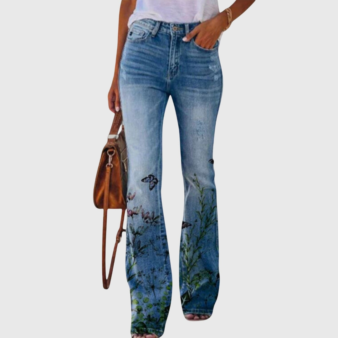 Susie | Dame Blomsterprint Skinny Jeans - Freya Kobenhavn