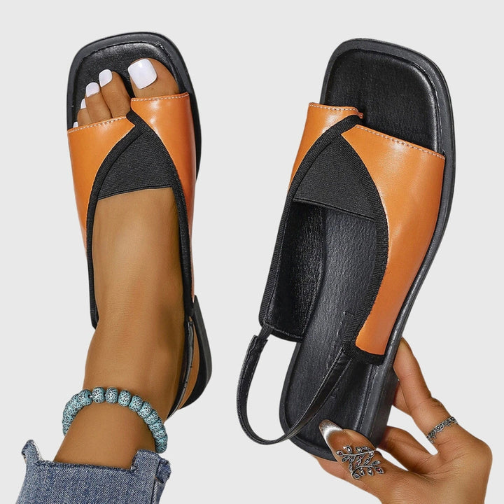 Alvhilde | Dame Kontrast Rem Flade Sandaler - Freya Kobenhavn