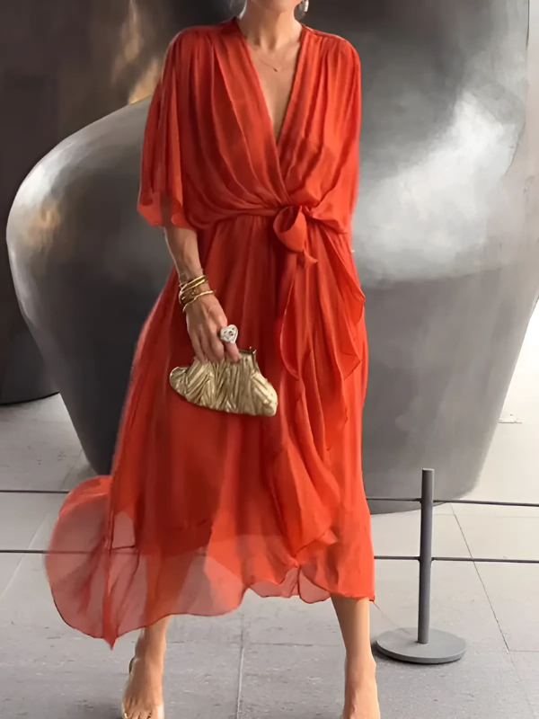 Lori™ | Timeless Wrap Midi Dress - Freya Kobenhavn