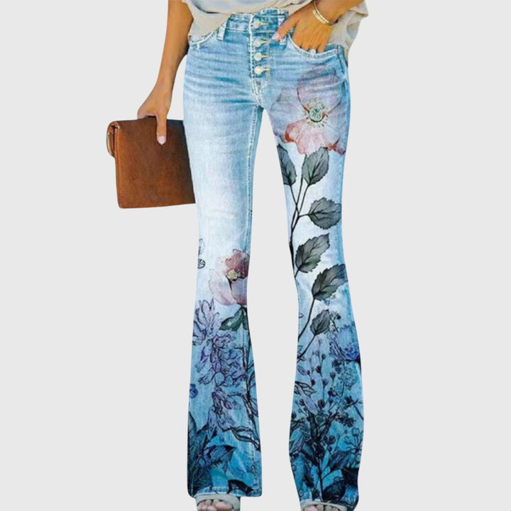 Susie | Dame Blomsterprint Skinny Jeans - Freya Kobenhavn