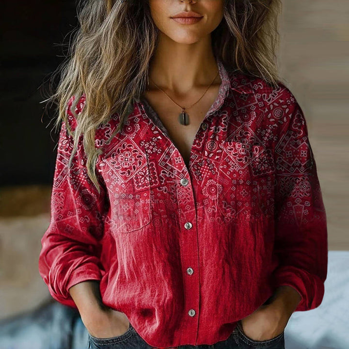 Rebecca™ | Bohemian Pattern Vintage Blouse - Freya Kobenhavn