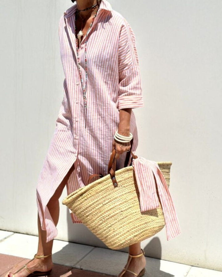 Sophia™ | Timeless Striped Shirt Dress - Freya Kobenhavn