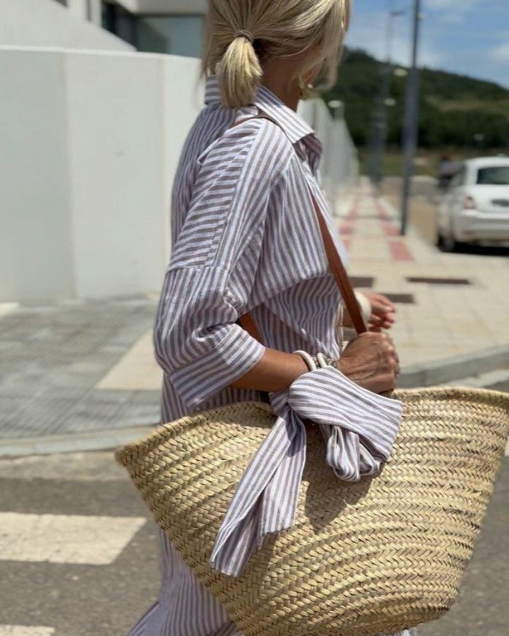 Sophia™ | Timeless Striped Shirt Dress - Freya Kobenhavn