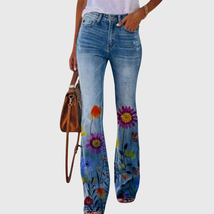 Susie | Dame Blomsterprint Skinny Jeans - Freya Kobenhavn