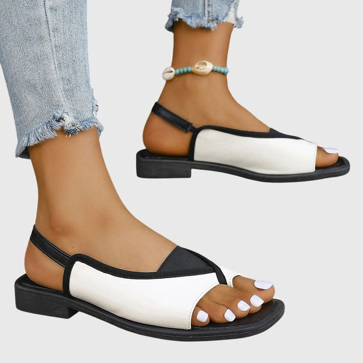 Alvhilde | Dame Kontrast Rem Flade Sandaler - Freya Kobenhavn