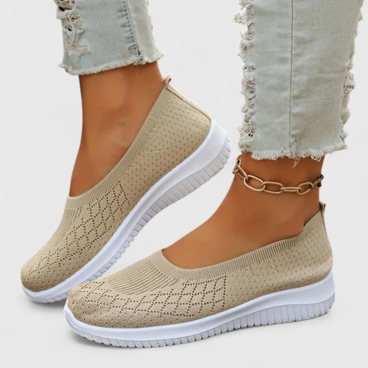 Klara | Dame Letvægts Slip On Strik Flats - Freya Kobenhavn