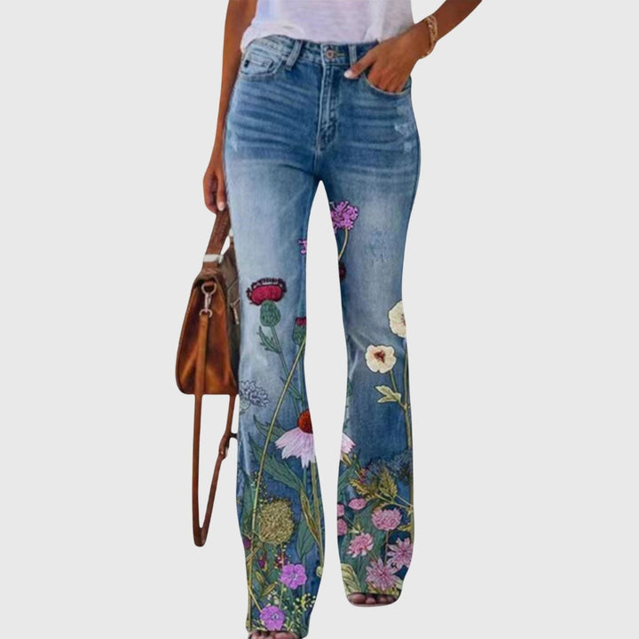 Susie | Dame Blomsterprint Skinny Jeans - Freya Kobenhavn