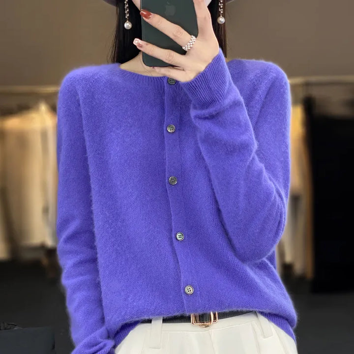 Annika™ | Blød og elegant uldcardigan - Freya Kobenhavn