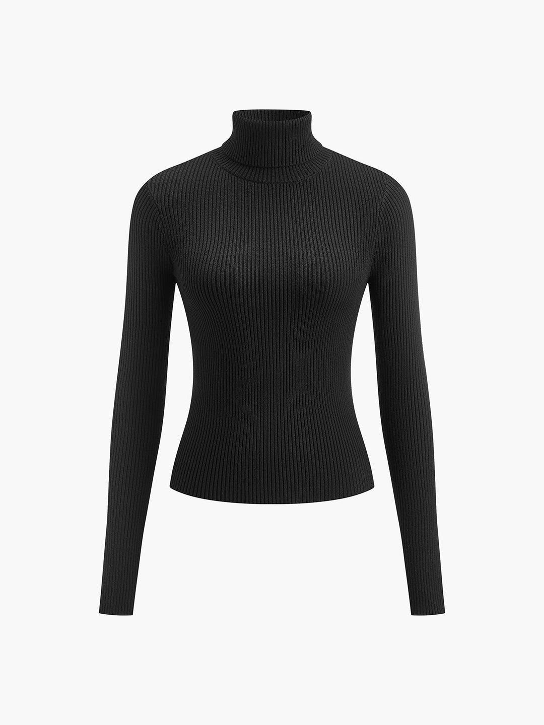 Birthe | Dame Forårs Stilfuld Ribstrikket Rullekrave Sweater - Freya Kobenhavn
