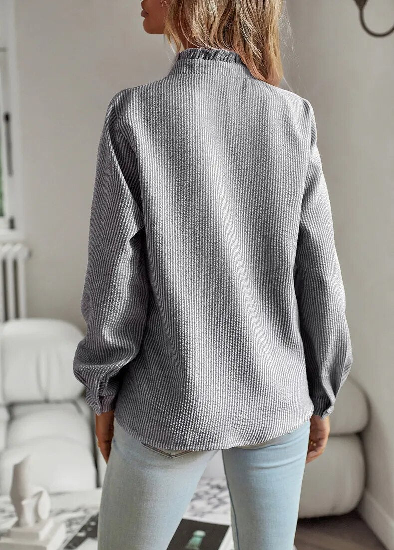 Alice | Flæset Knappet Bluse - Freya Kobenhavn