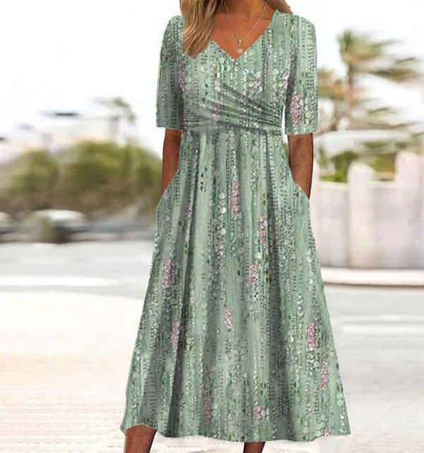 Hannah™ | Elegant Floral Summer Dress - Freya Kobenhavn