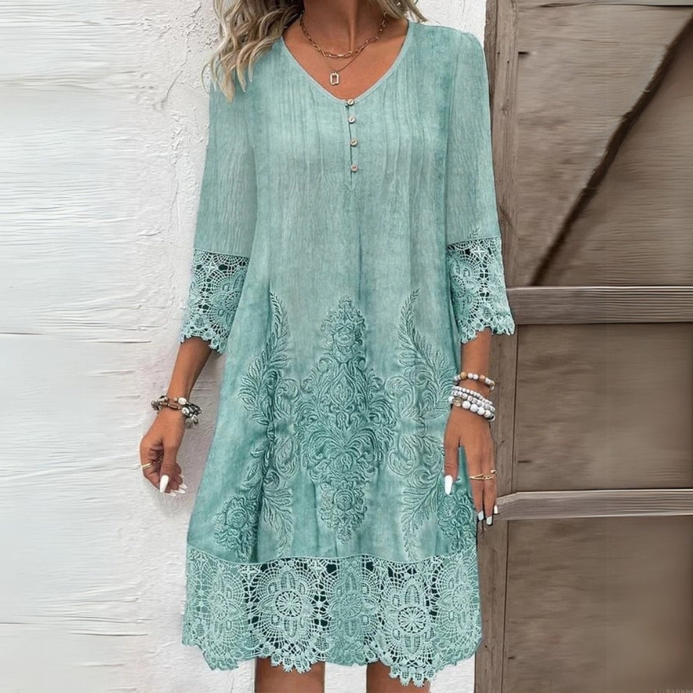 Jenna™ | Floral Midi Dress - Freya Kobenhavn