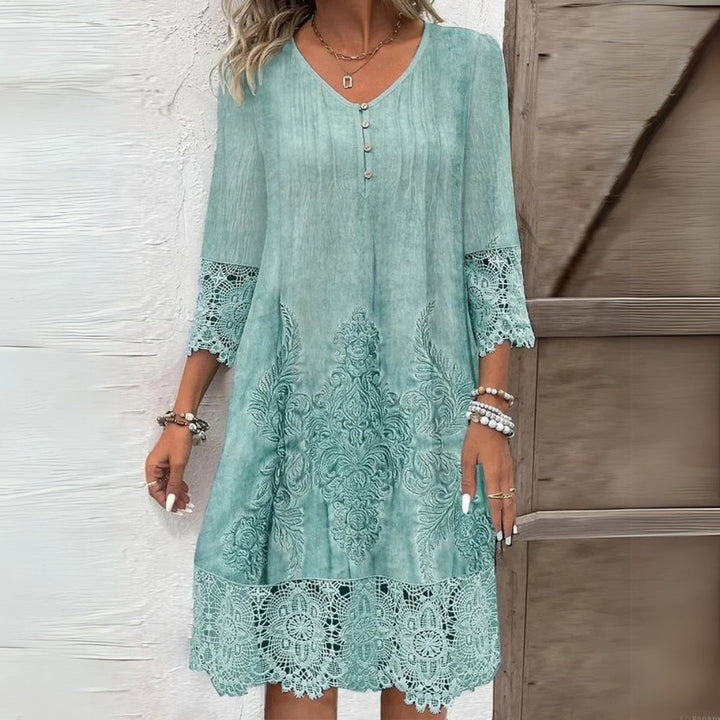 Jenna™ | Floral Midi Dress - Freya Kobenhavn