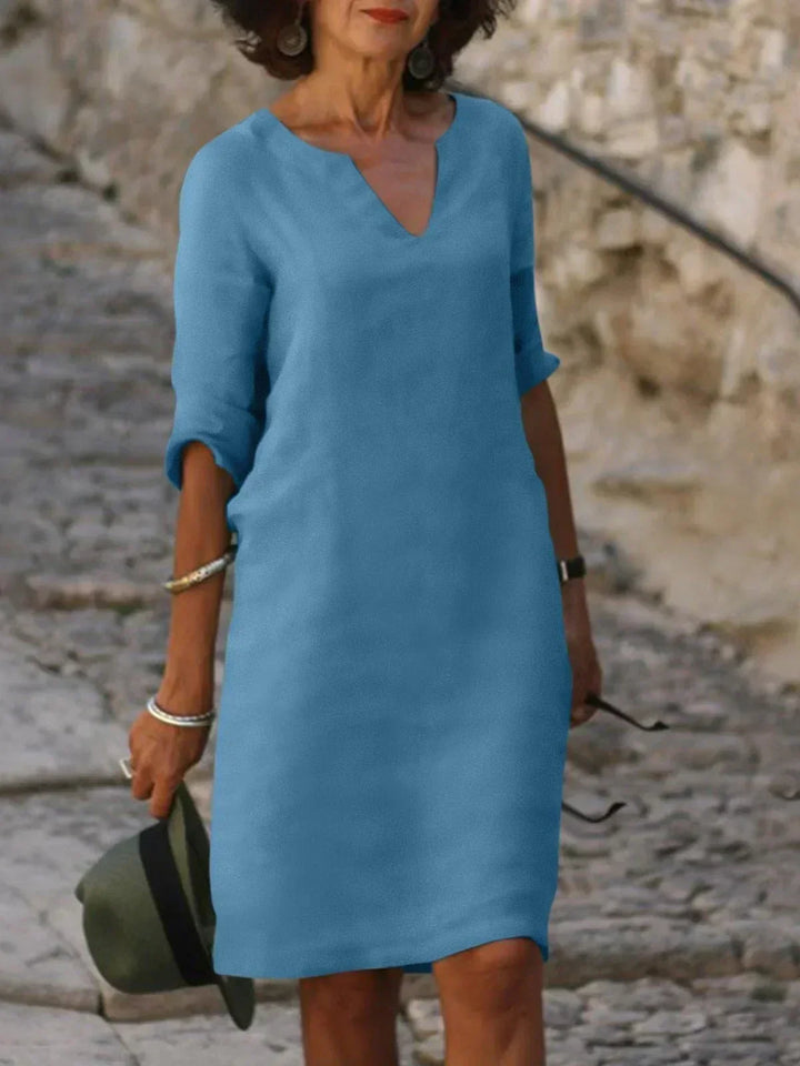 Skylar™ | Elegant Dress with V-Neck - Freya Kobenhavn