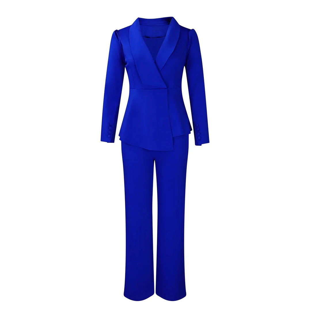 Ragna | Elegant Formelt Sæt med Skræddersyet Lang Blazer til Dame - Freya Kobenhavn