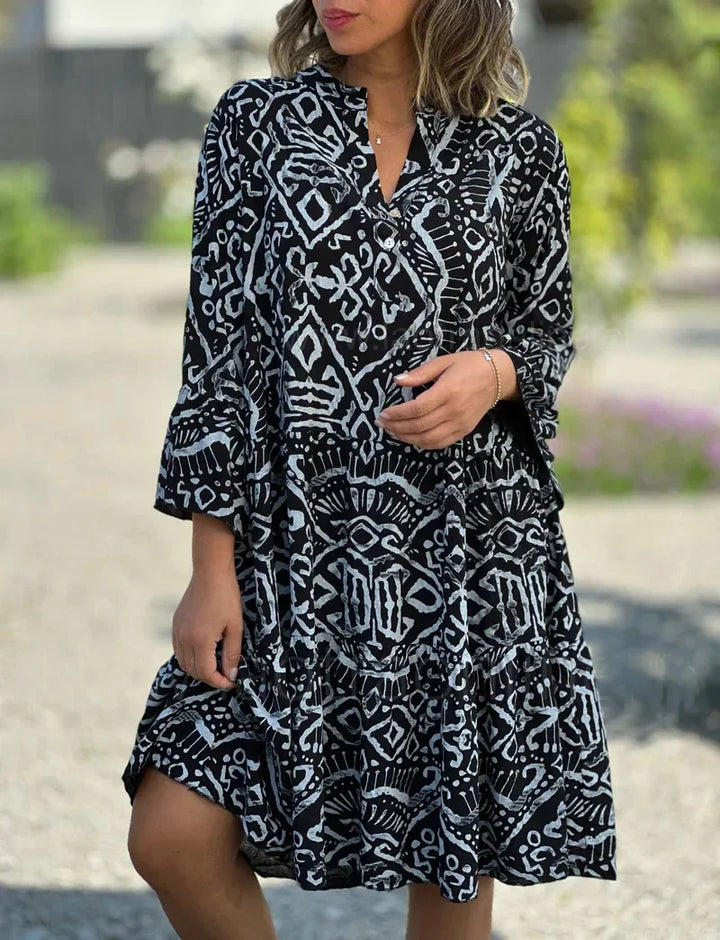 Kyara | Stilfuld Boho Print Tunika Kjole - Freya Kobenhavn