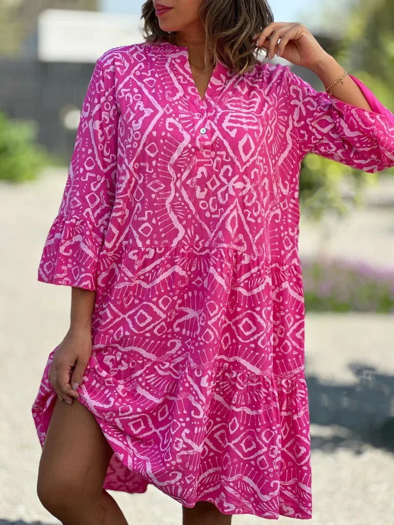 Kyara | Stilfuld Boho Print Tunika Kjole - Freya Kobenhavn