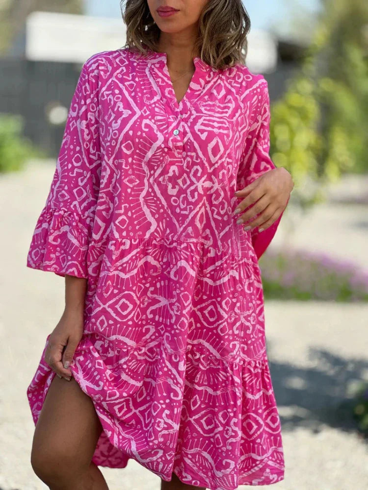 Kyara | Stilfuld Boho Print Tunika Kjole - Freya Kobenhavn