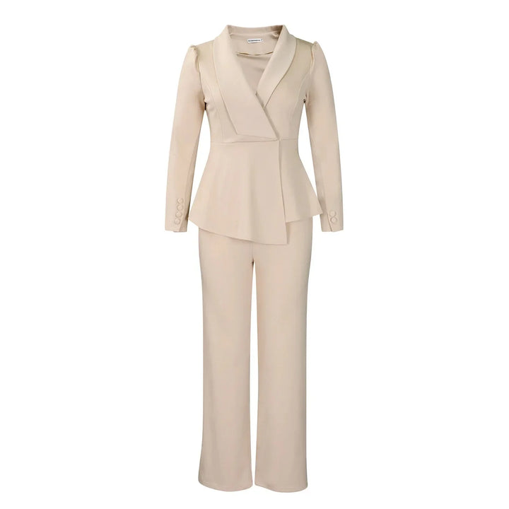 Ragna | Elegant Formelt Sæt med Skræddersyet Lang Blazer til Dame - Freya Kobenhavn