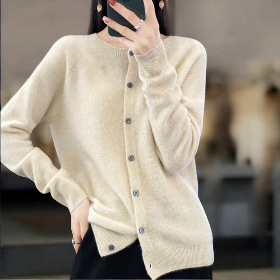 Annika™ | Blød og elegant uldcardigan - Freya Kobenhavn