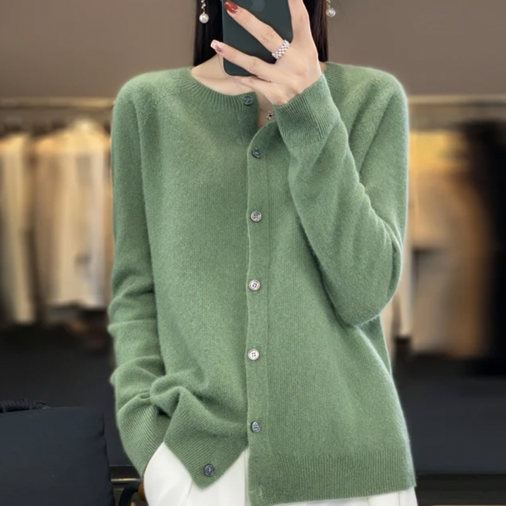 Annika™ | Blød og elegant uldcardigan - Freya Kobenhavn