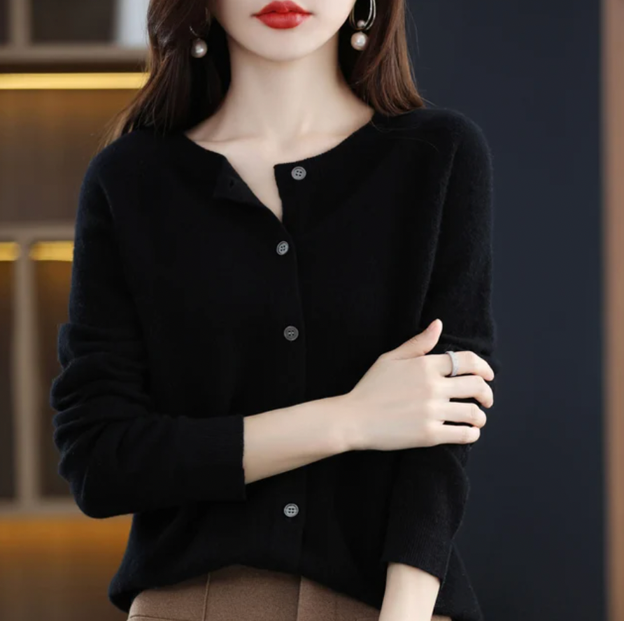 Annika™ | Blød og elegant uldcardigan - Freya Kobenhavn