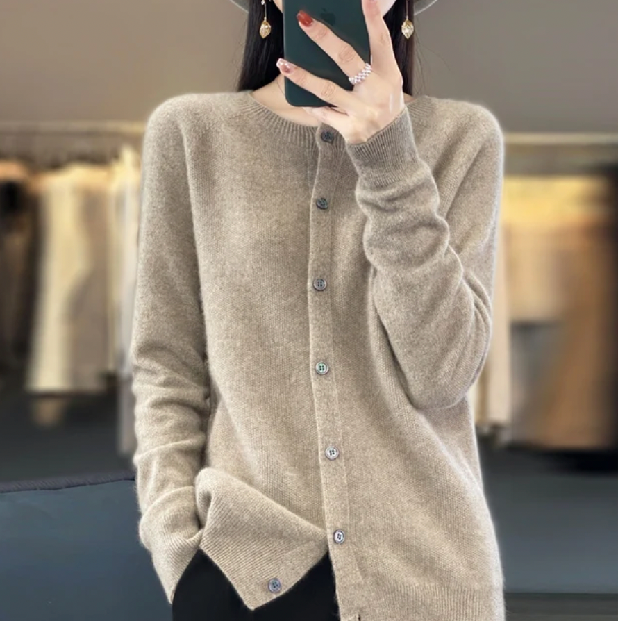 Annika™ | Blød og elegant uldcardigan - Freya Kobenhavn