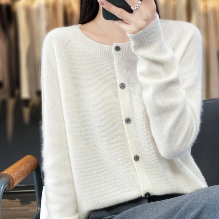Annika™ | Blød og elegant uldcardigan - Freya Kobenhavn