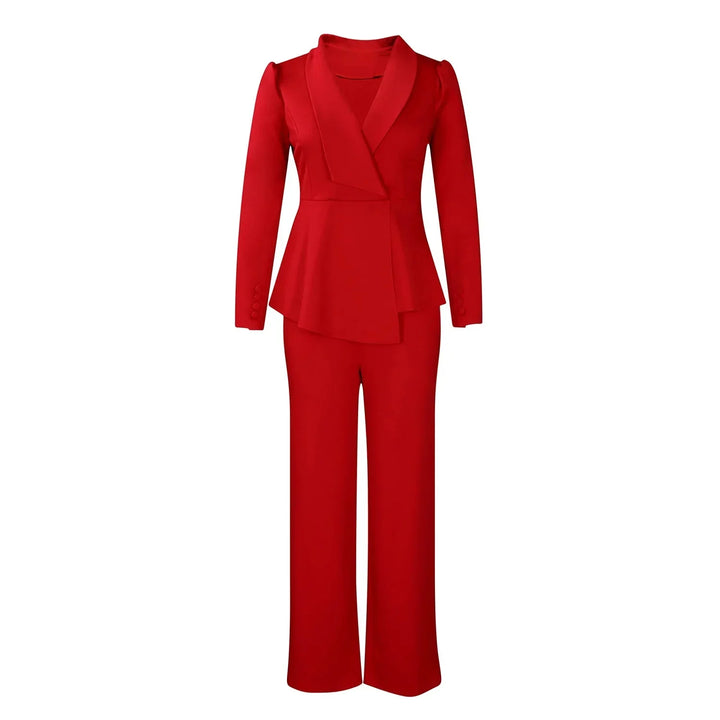 Ragna | Elegant Formelt Sæt med Skræddersyet Lang Blazer til Dame - Freya Kobenhavn
