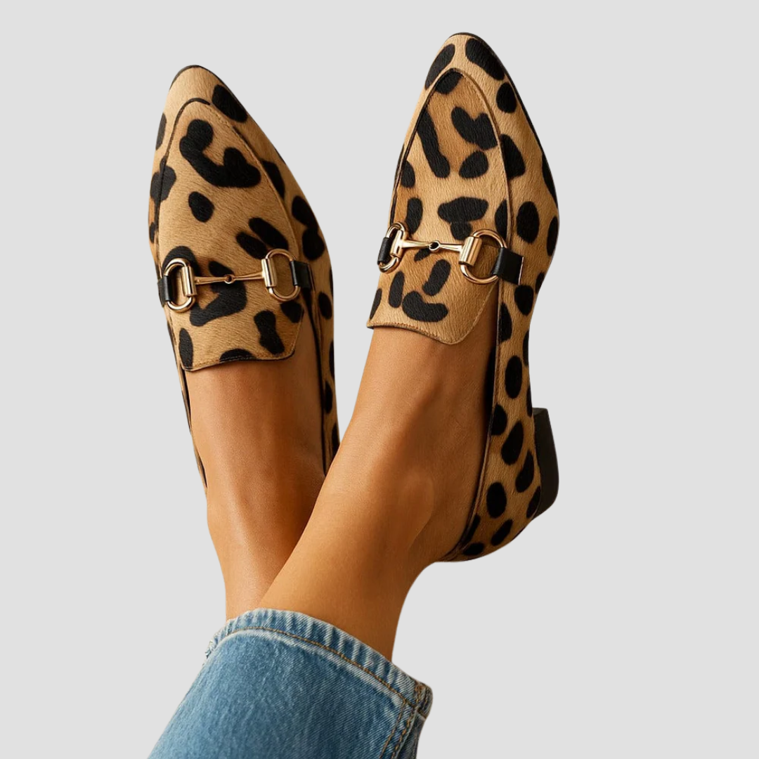 Edna | Dame Leopard Print Loafer Flats - Freya Kobenhavn