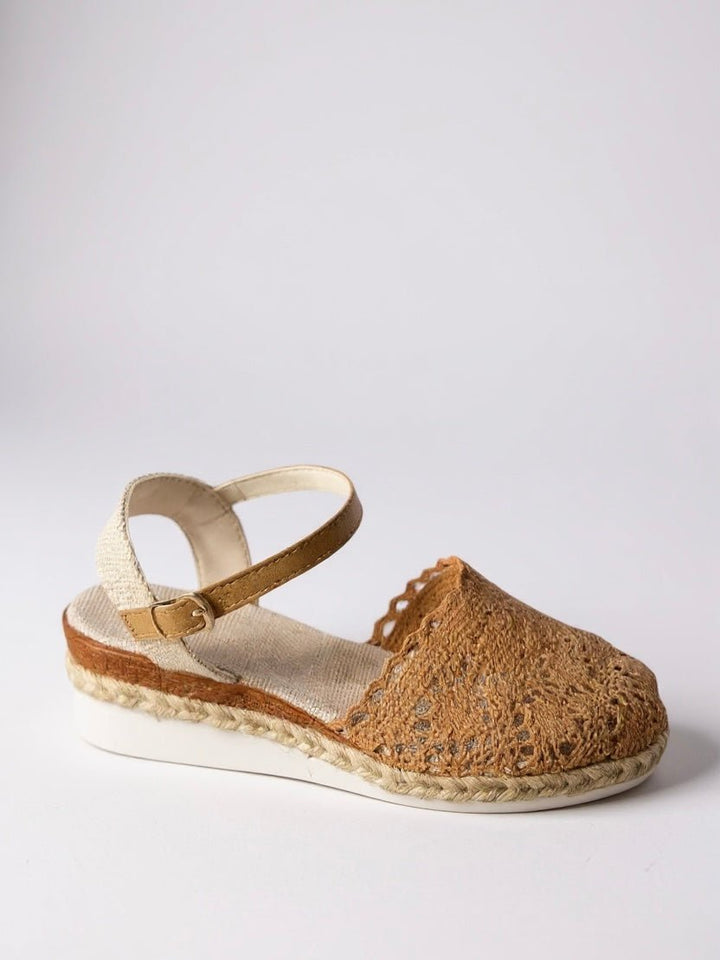 Boho Hæklet Platform Sandaler Kvinder Vævet Sommersko