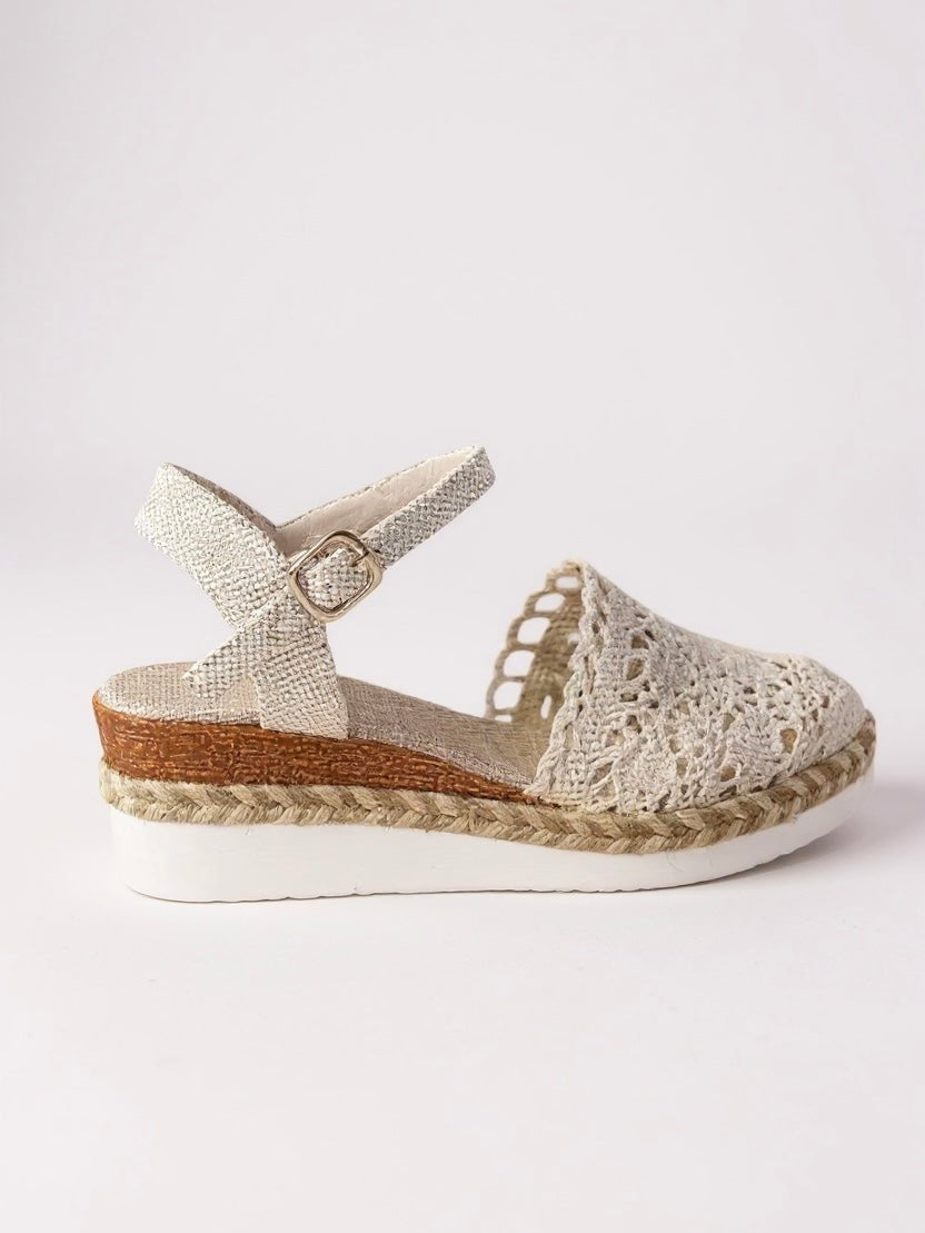 Boho Hæklet Platform Sandaler Kvinder Vævet Sommersko