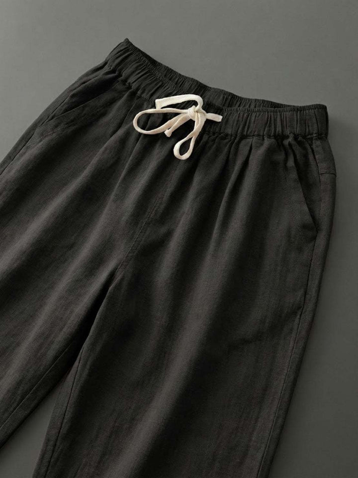 Susanne | Dame Snøre Talje Afslappede Slim Fit Bukser