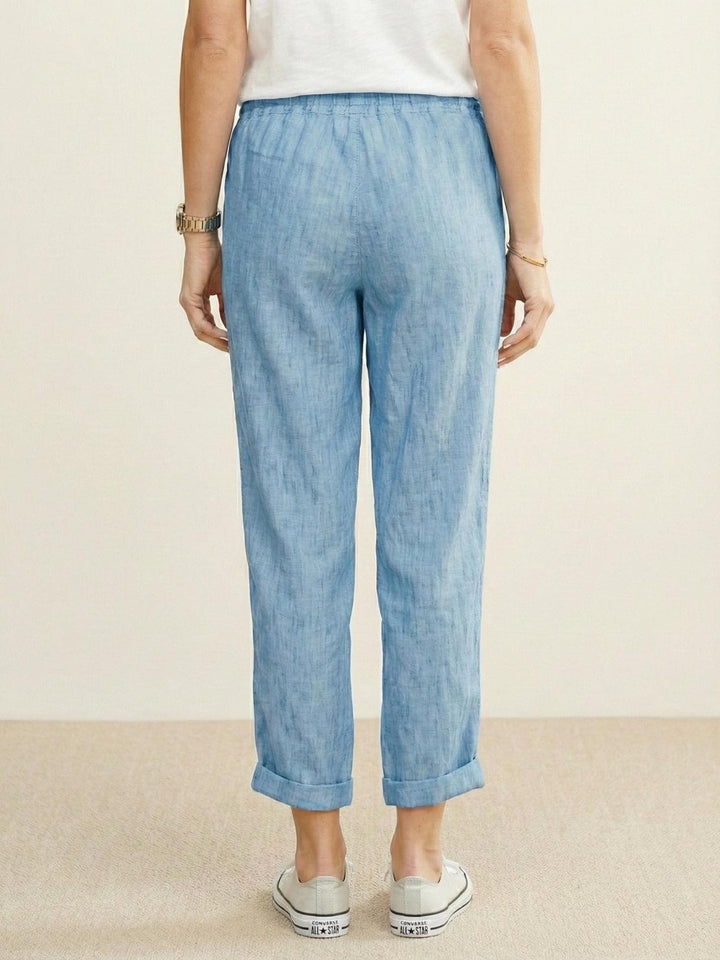 Susanne | Dame Snøre Talje Afslappede Slim Fit Bukser