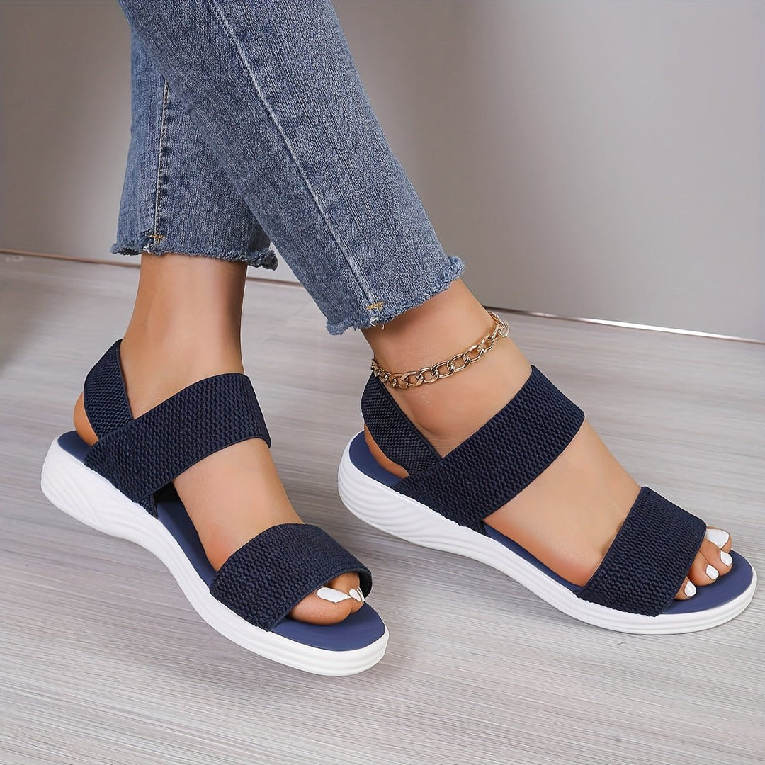 Cross-Strap Sandaler Polstrede Komfort Hverdags - Dark Blue