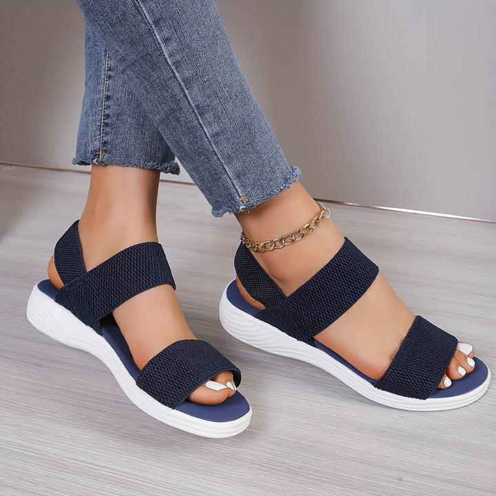 Cross-Strap Sandaler Polstrede Komfort Hverdags - Dark Blue