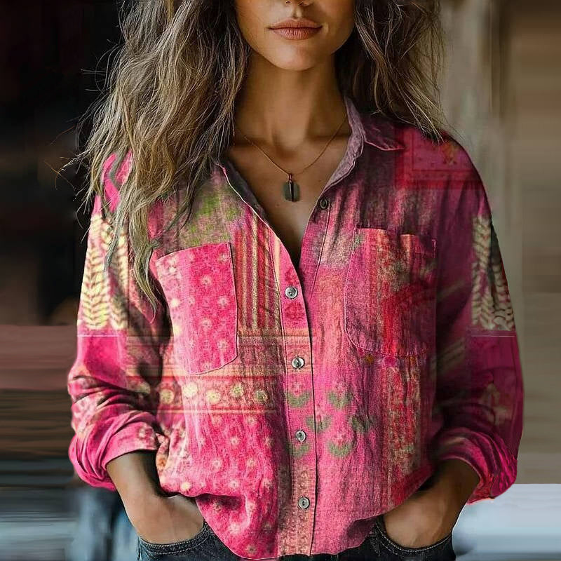 Rebecca™ | Bohemian Pattern Vintage Blouse - Freya Kobenhavn