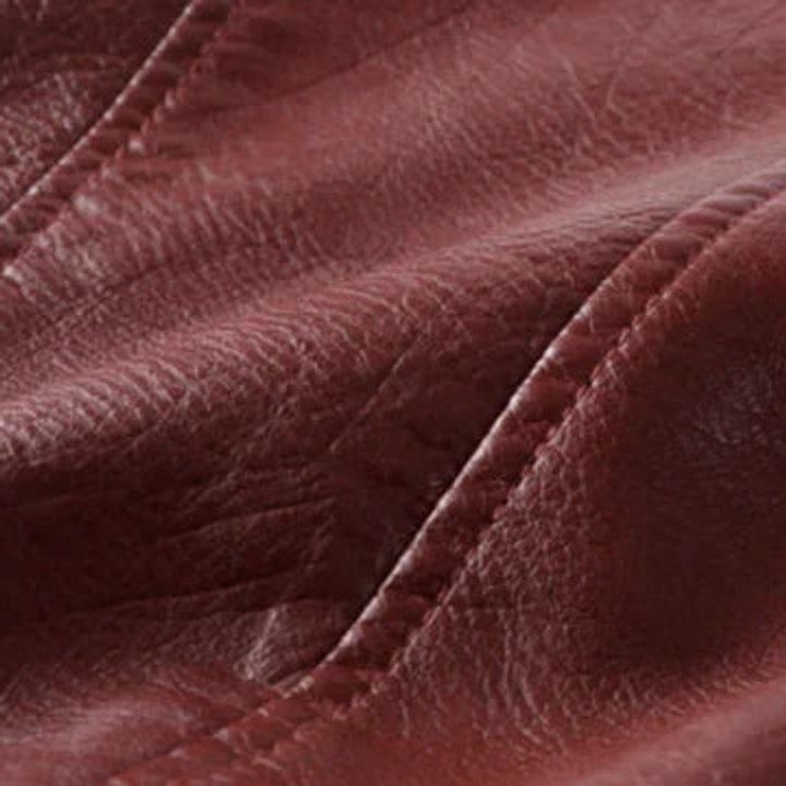 Dame Cropped Biker Leather Jacket Lynlås Bælte