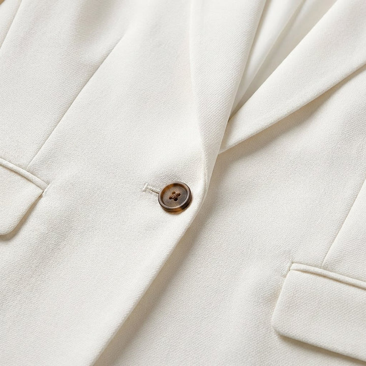 Dame Klassisk Enkeltknap Blazer Skræddersyet Fit