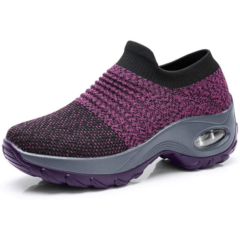 Dame Orthopædiske Memory Foam Slip-On Sneakers - Purple