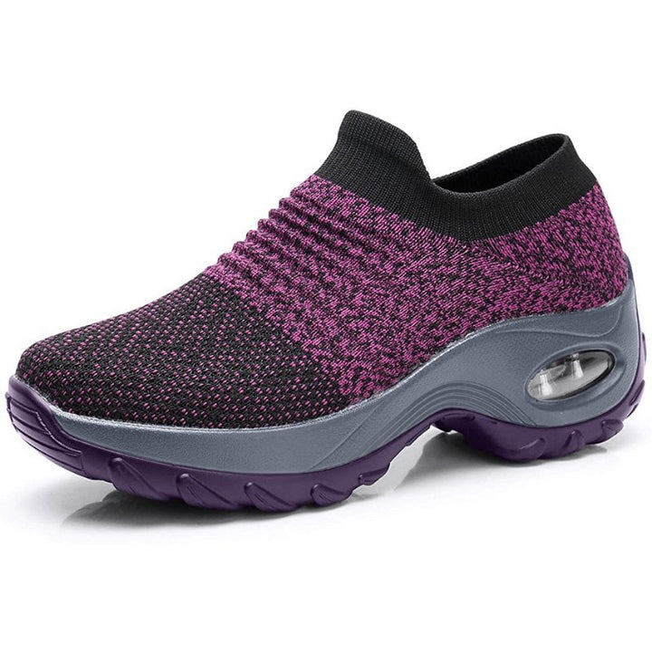 Dame Orthopædiske Memory Foam Slip-On Sneakers - Purple
