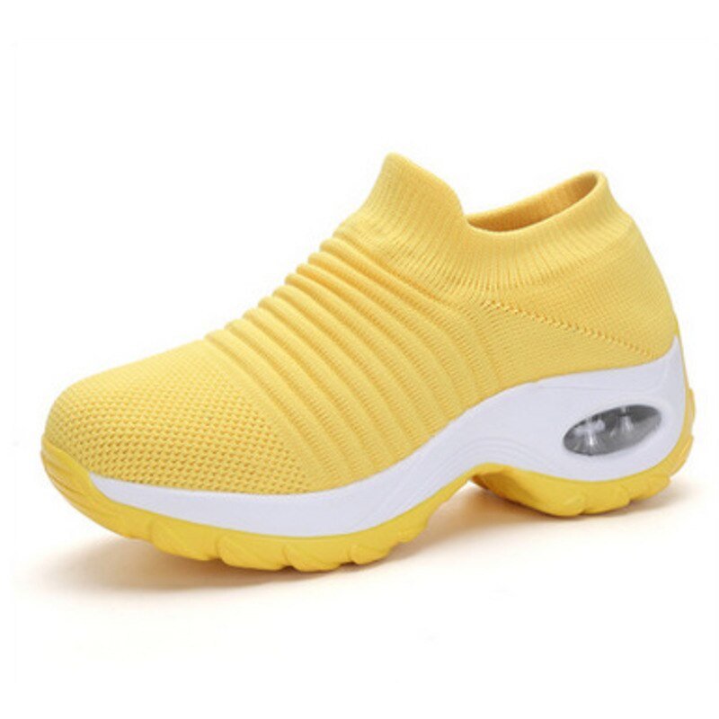 Dame Orthopædiske Memory Foam Slip-On Sneakers - Yellow