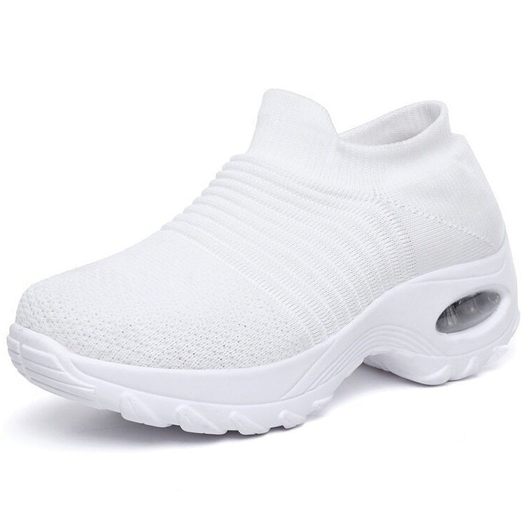 Dame Orthopædiske Memory Foam Slip-On Sneakers - All White
