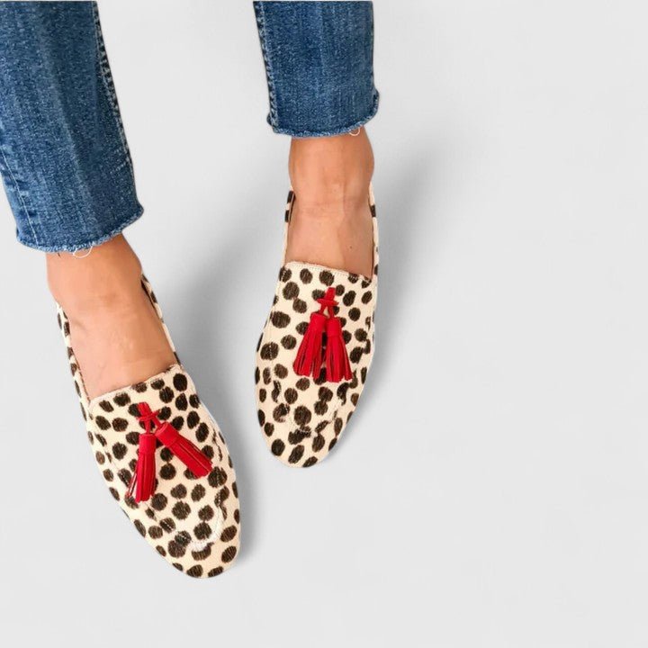 Dame Ortopædiske Slip-On Loafers med Tassels - Beige
