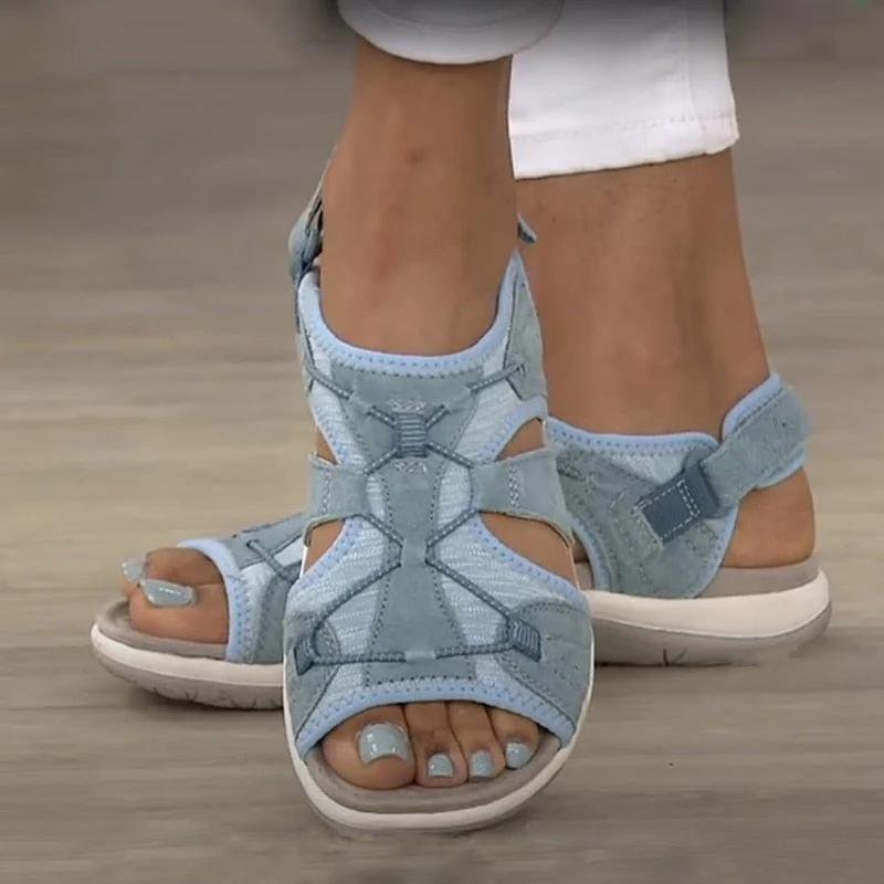 Dame Ortopædiske Sommer Sandaler - Blue