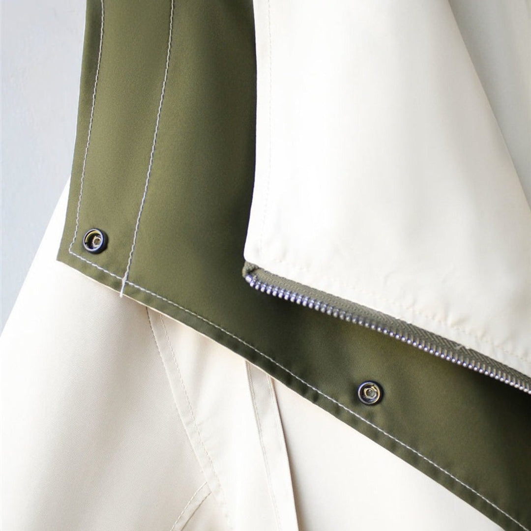 Dame Oversized Vandafvisende Trench Coat Dobbelt Krave